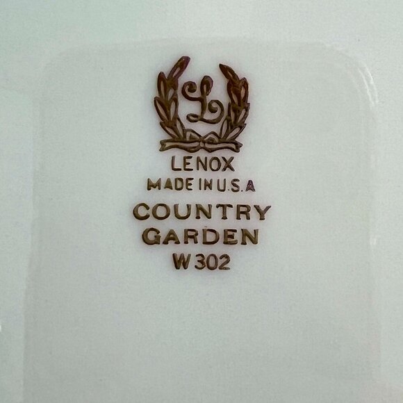 Lenox China Country Garden W302 Replacement Dinner Plate 10 3/4" Cream Gold Trim - Picture 6 of 12